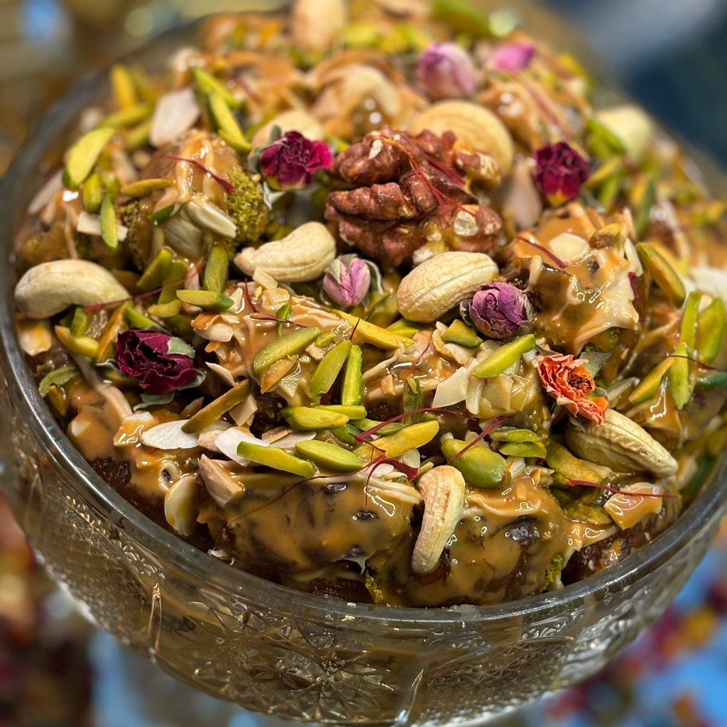 تمرية الزعفران صحون زجاج